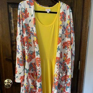 Sunbright Yellow Lularoe Nicki - Sleeveless A-line dress WITH POCKETS NWOT